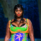 Precious Lee walks the runway at the Versace fashion show during the Milan Women’s Fashion Week on September 25, 2020, in Milan, Italy.